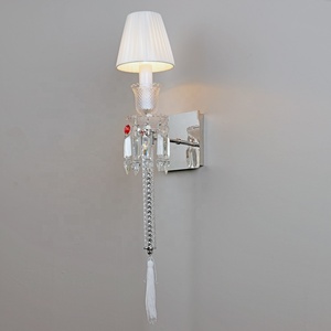 Hotel Luxury Wholesale Modern Interior Vintage Bedroom Art Decor K9 Crystal <strong>Light</strong> Wall Lamp <strong>Sconce</strong> - Product Image 1