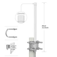 Antenne omnidirectionnelle extérieure étanche IP65 en fibre de verre, personnalisée 433/868/915MHz 2.4G 5.8G Lora WiFi, câble RG316, gain 8dBi
