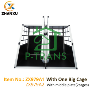Cage pour chien en aluminium Cage pour chien en métal pour le voyage en voiture pour chiens chats lapins - Product Image 4