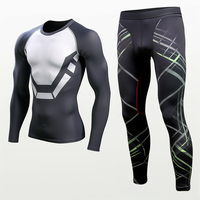 Joyord Nouveau Personnalisé Respirant MMA Full Sleeve Rash Guard MMA Compression Gym Workout Shirts Rash Guards Set
