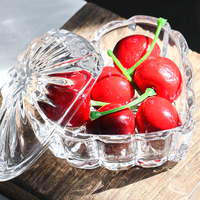 Boîte à bijoux de luxe moderne pour la décoration intérieure, conteneur de rangement personnalisé, pot à bonbons en verre cristal avec couvercle