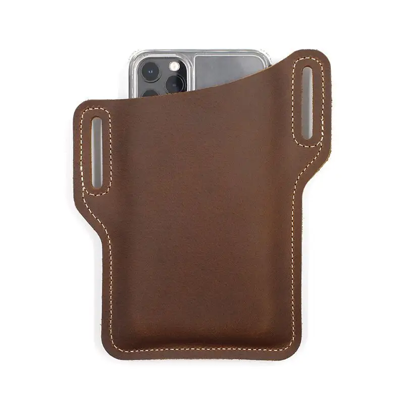 Nieuwe Custom Telefoon Zakken Riem Loop Holster Case Lederen Portemonnee Portemonnee Riem Clip Schede Taille Tas Terug Telefoon Cover 5 Pcs