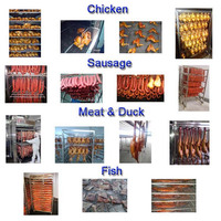 Nouvelle fumoir commerciale HUAGANG pour saumon, fumoir automatique en SUS304 pour poisson et saucisses