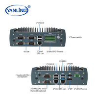 Mini PC économique J6412 Linux Quad Core 6 ports COM RS485 Triple ports LAN 2.5G Client léger pour la gestion d'entrepôt Ordinateur