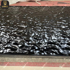 ตกแต่งอาคารพาณิชย์หินอ่อนเหลวหินธรรมชาติหินอ่อนสีเขียวมรกตแผ่นหินอ่อนลูกฟูกน้ํา - Product Image 5