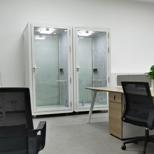 इनडोर फोन बूथ एकल केबिन प्रीफैब कार्यालय आधुनिक कार्यालय टेलीफोन बूथ साउंडप्रूफ - Product Image 4