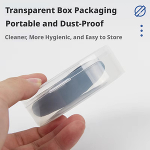 Grand éponge de <span class=keywords><strong>maquillage</strong></span> ronde floquée noire, longue durée, non lavable, pour poudre libre et poudre compacte - Product Image 4
