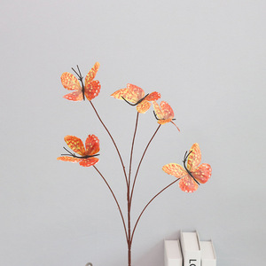 Flores Artificiales de Seda, 5 Cabezas, Diseño de Mariposa, Hechas a Mano, Estilo Moderno, Accesorios de Fotografía para Jardín Exterior, Decoración Suave para el Hogar - Product Image 6
