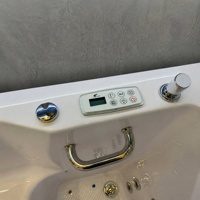 Baignoire autoportante en acrylique CE à prix direct usine avec jets d'eau et chauffage, idéale pour hôtels, spas et personnes âgées, personnalisable