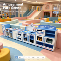 Aires de jeu d'imitation en bois pour enfants, thème restaurant chinois, pour l'intérieur, pour les 3-8 ans, sûres et faciles à assembler, capacité 5 enfants, Chine