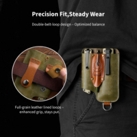 Étui de rangement EDC portable simple en cuir véritable personnalisé pour multi-outils, organisateur de poche, utilisation en extérieur et ceinture
