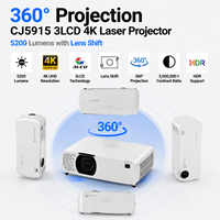 Projecteur laser 4K 3LCD CJ5915 pour la gestion réseau, 5200 lumens avec déplacement vertical de l'objectif