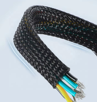 Gaine tressée en PET anti-abrasion robuste, flexible, pour protection de tuyau hydraulique, gaine de câble, tube, 600V haute température, CE ROHS