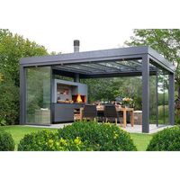Ensemble Complet Moderne d'Îlot de Cuisine Extérieure RTA avec Garde-Manger, Rangement BBQ et Meuble Organisateur Prêt à Monter