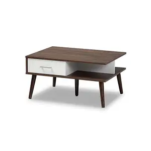 New Fashion Modern Design Birch Furniture OEM Service Extendable Coffee Table Wood For Living Room