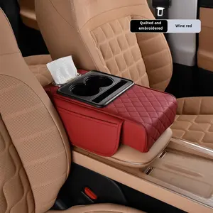 Organisateur d'<span class=keywords><strong>accoudoir</strong></span> de voiture multifonctionnel 4 en 1, boîte de rangement, sac d'<span class=keywords><strong>accoudoir</strong></span> <span class=keywords><strong>central</strong></span> en cuir pour voiture avec porte-gobelet, boîte à mouchoirs - Product Image 6