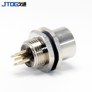 M12 5pin nam không thấm nước kim loại PCB bảng điều chỉnh phía sau gắn kết nối - Product Image 5