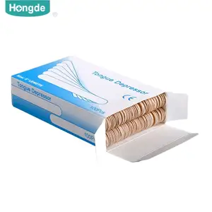 Deflector de lengua de madera desechable para adultos, no estéril, uso médico, HD816