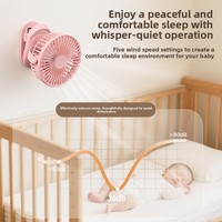 Ventilateur de lit ultra-silencieux à clipser, télécommandé, rechargeable, pour dortoir étudiant, bureau, charge USB, vent puissant