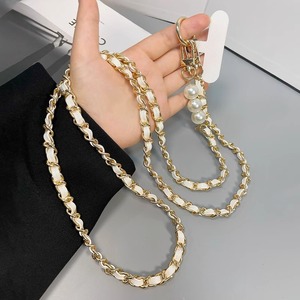 Piccola catena di cuoio a mano cordino per <span class=keywords><strong>telefono</strong></span> cellulare a <span class=keywords><strong>tracolla</strong></span> lunga con perline profumate e ciondolo in pelle di metallo - Product Image 3