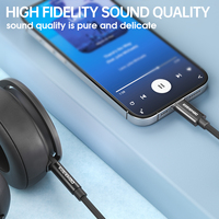 Cable de Audio ESEEKGO AX-01 de 6A con Carga Rápida, Trenzado de Nailon, de 4 Pies, Tipo-C a 3.5mm para Computadora y Dispositivos iOS con Empaque Minorista
