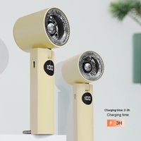 Ventilateur portable intelligent à affichage numérique, moteur sans balais, pliable, à vitesse variable, design pliable, mini ventilateur de luxe léger