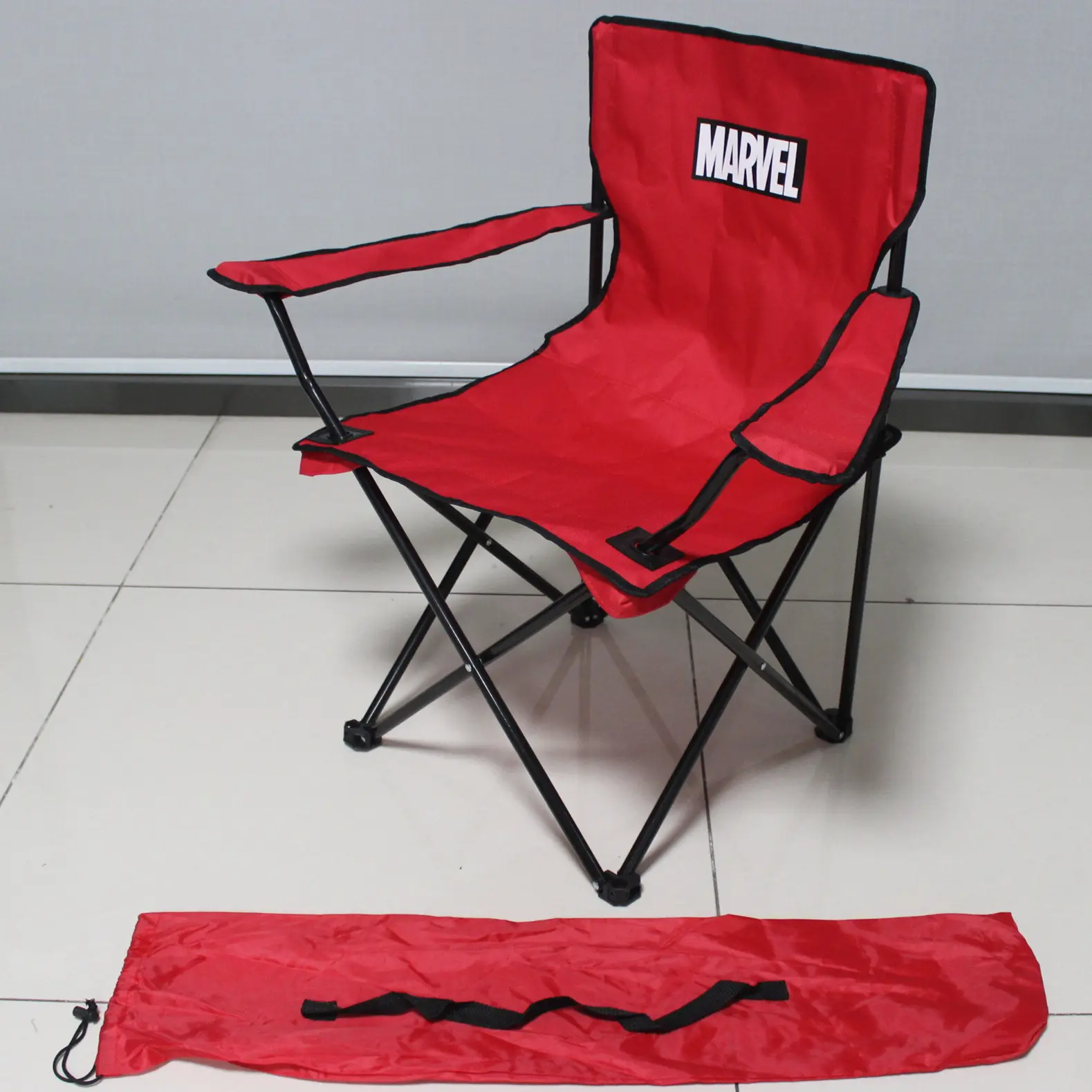 Caribbean Joe One Position Beach Heavy Duty Directeur Chaise de camping rouge portable pliante