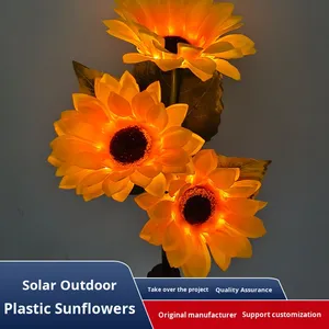 Handmade Sunflower Solar <b>Light</b> IP65 Stainless Steel Cross-border Outdoor Garden Artificial Decoration Courtyard Villa Lawn <b>Night</b> - Product Image 4