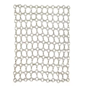 Stainless steel chain mail metal decorative ring mesh for room driver