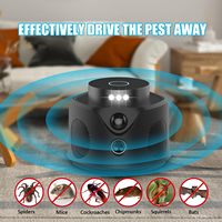 Répulsif à ultrasons pour rats domestique à 360 degrés, capteur PIR, répulsif électronique intelligent contre les nuisibles, cafards, rongeurs, souris, insectes, araignées