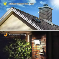 Lampe murale solaire LED 3 modes avec télécommande pour la sécurité des jardins et des rues et éclairage extérieur portable