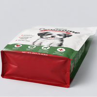 Sacs d'emballage en plastique à fond plat avec soufflet latéral, personnalisés avec logo imprimé, 1 kg, 5 kg, 10 kg, pour aliments pour chiens, chats et animaux de compagnie