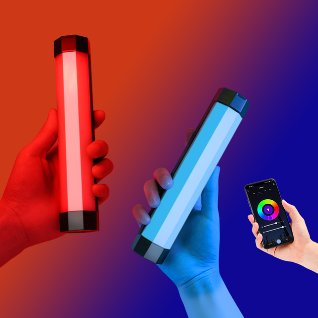 LUXCEO P200 Strong Magnetic Remote Photography Fill Light Portable Handheld Video Led Tube for Film Video Rgb Tube Lights