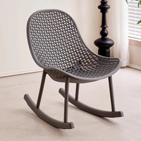 Fauteuil à bascule individuel confortable en plastique pour la maison, mobilier de loisirs pour balcon et salon