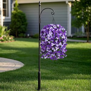 Al Aire Libre resistente a los rayos UV aspecto real flores colgantes artificiales seda Morning Glory para porche Patio decoración de la boda - Product Image 5