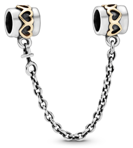 安全チェーンチャームフィットオリジナル925スターリングシルバーチャームビーズムーンスターバタフライハートブレスレット女性用ジュエリーギフト - Product Image 2