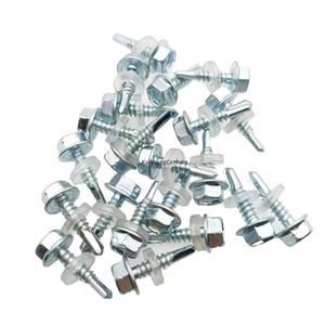 Vis autotaraudeuses hexagonales en acier galvanisé, acier inoxydable 304/316, plusieurs modèles, longueur 50 mm, finition zinc, norme ASME - Product Image 1