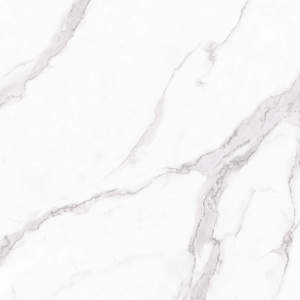Carreaux de porcelaine rectifiés effet marbre blanc brillant 60x60 pour sol, style moderne - Product Image 6