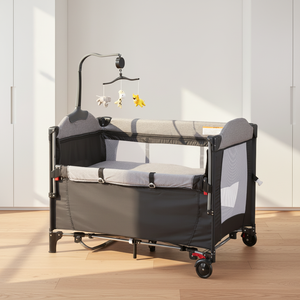 Lit de voyage 3 en 1 pour bébé, très vendu, pliable facilement, avec <span class=keywords><strong>table</strong></span> <span class=keywords><strong>à</strong></span> <span class=keywords><strong>langer</strong></span> et jouets musicaux - Product Image 5