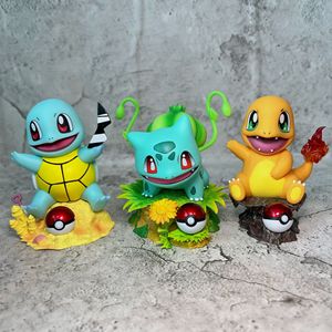 Set de Figuras de Anime al por Mayor, Estilo Q, de Primera Calidad - Charmander, Squirtle, Bulbasaur, Venusaur, Modelo de Escena de PVC - Product Image 2