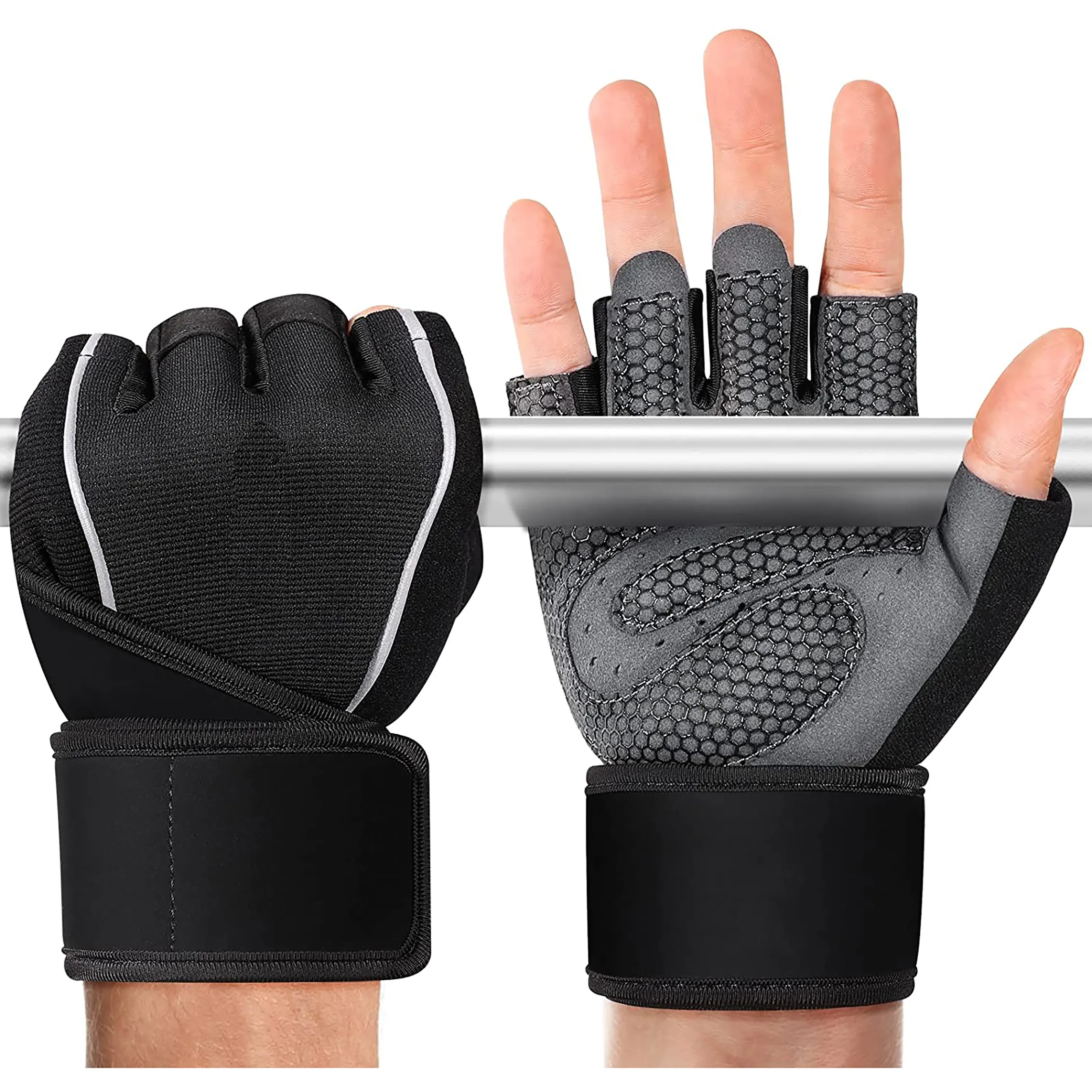 Breathable Palm Support Protection Training Fitness Sports Exercise Men Women Gym Cycling Gloves