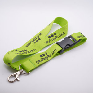 Lanière de sublimation personnalisée avec logo, garantie de qualité, promotion, économique, durable, plusieurs couleurs, 550 mm x 20 mm, détachable, polyester/nylon - Product Image 1