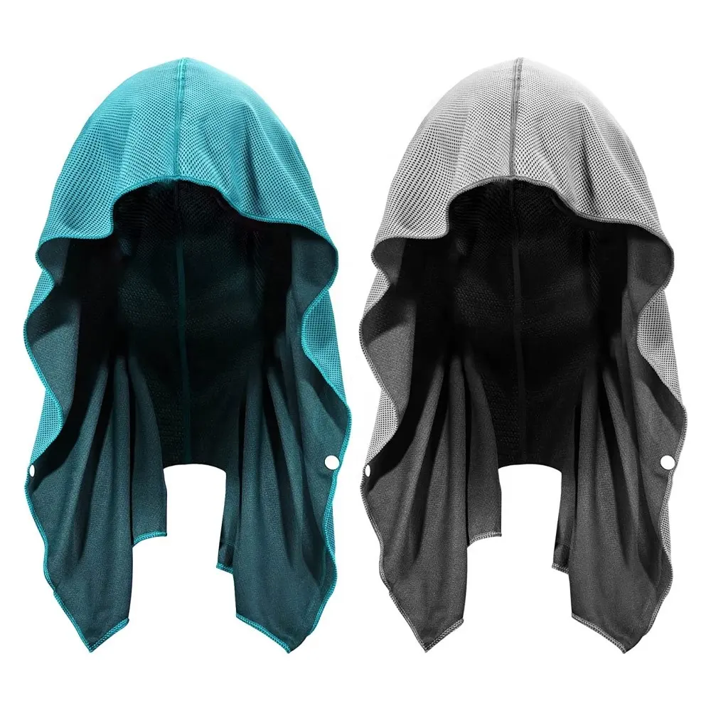 Ultra Absorbent & Breathable Sun Protection Cooling towel Head Wrap Gym Hoodie Towel for Sport Use