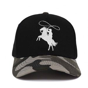 Casquettes de sport en denim vintage délavé, ajustables, à double boutonnage, avec boucle, logo personnalisé, non structurées, à calotte souple, style streetwear hip-hop baseball - Product Image 5