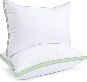 Battre la vente oreiller de lit ergonomique hôtels coton blanc fibre de polyester remplissage lavable sommeil confortable - Product Image 4