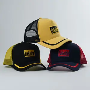 Wholesale High Quality Factory Mesh Baseball Cap 5 Panel Men Custom Embroidery Trucker Hat