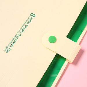 Carpeta de archivos expansible de 8 bolsillos con cierre de botón, tamaño carta <span class=keywords><strong>A4</strong></span>, organizador de recibos de documentos de papel, carpeta de archivo de acordeón - Product Image 2