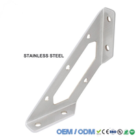 Support triangulaire universel en acier inoxydable, fixation multifonctionnelle à trois côtés, équerre d'angle à angle fixe, angle inversé