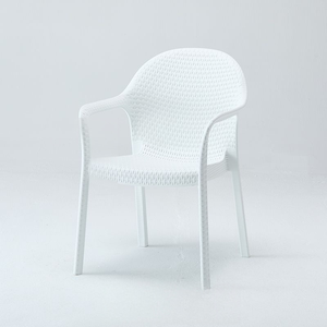 Chaise <span class=keywords><strong>de</strong></span> jardin d'extérieur en rotin synthétique, chaise <span class=keywords><strong>de</strong></span> patio, chaise <span class=keywords><strong>de</strong></span> <span class=keywords><strong>salle</strong></span> à manger en plastique avec dossier et accoudoirs, durable - Product Image 3
