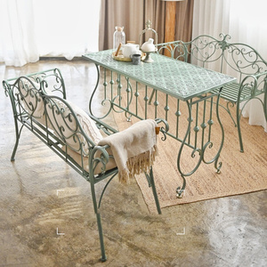 Nordico moderno Set di mobili da esterno tre pezzi tavolino sedia da balcone durevole francese per il tempo libero romantico per la terrazza - Product Image 1